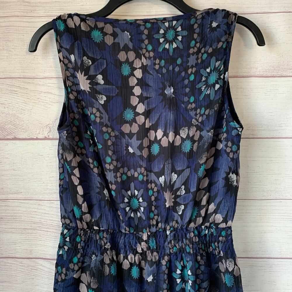 Charlotte Russe Blue Tunic Blouse or Dress Sleeveless Retro Y2K Sequins Size M - Picture 6 of 16